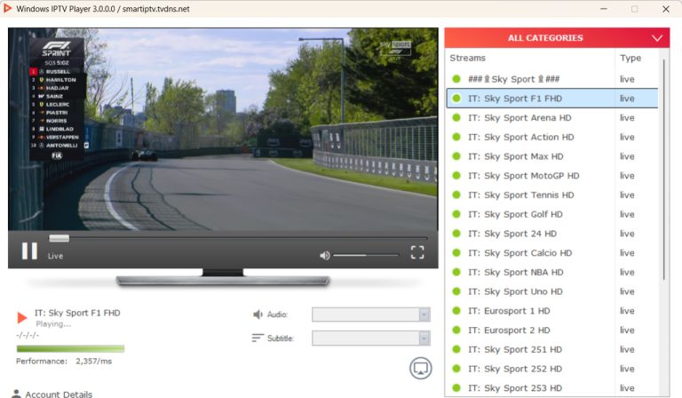 تست IPTV فوتبال با کیفیت Full HD و 4K