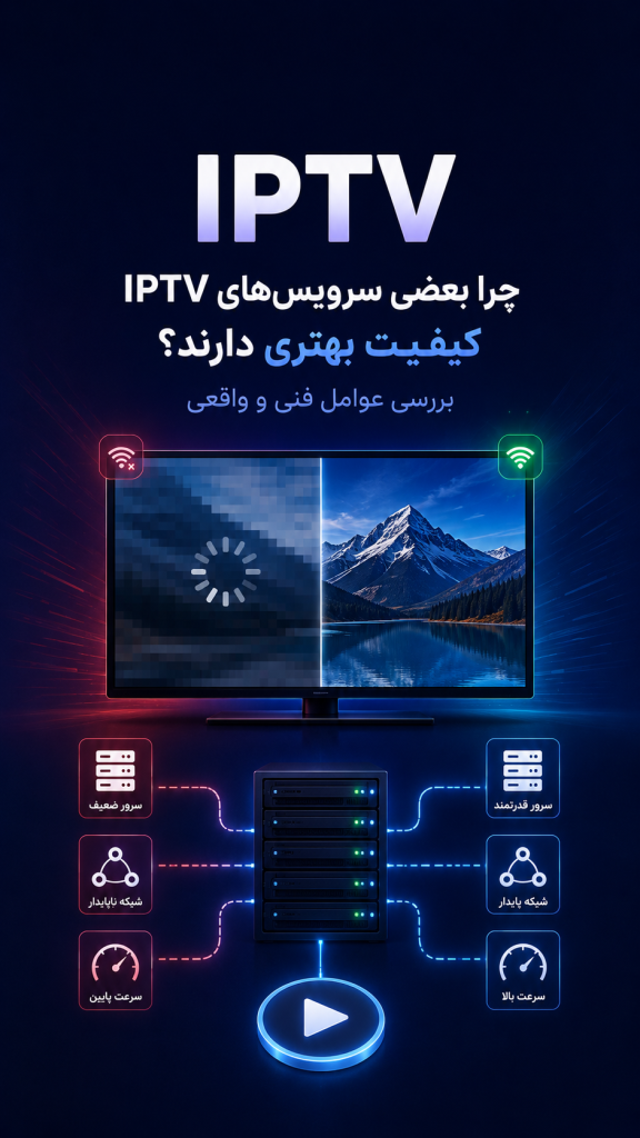 مقایسه عوامل مؤثر بر کیفیت و پایداری سرویس IPTV